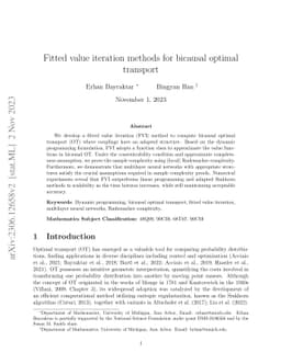 Fitted Value Iteration Methods for Bicausal Optimal Transport
