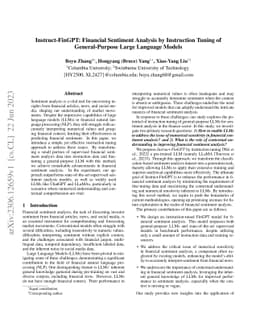 Instruct-FinGPT: Financial Sentiment Analysis by Instruction Tuning of
  General-Purpose Large Language Models