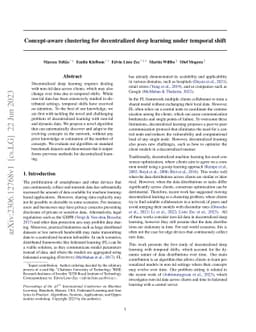 Concept-aware clustering for decentralized deep learning under temporal
  shift