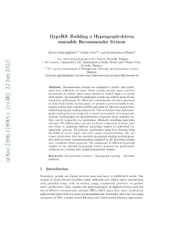 HypeRS: Building a Hypergraph-driven ensemble Recommender System