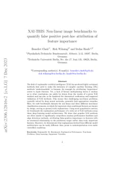 XAI-TRIS: Non-linear image benchmarks to quantify false positive
  post-hoc attribution of feature importance