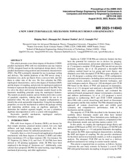 A new 3-DOF 2T1R parallel mechanism: Topology design and kinematics
