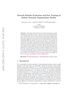 Towards Reliable Evaluation and Fast Training of Robust Semantic
  Segmentation Models
