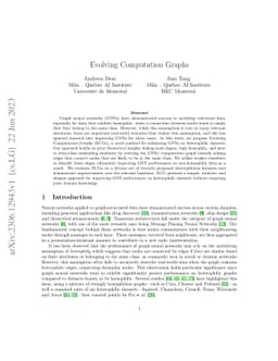 Evolving Computation Graphs