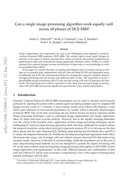 Can a single image processing algorithm work equally well across all
  phases of DCE-MRI?