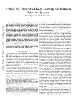 Online Self-Supervised Deep Learning for Intrusion Detection Systems