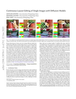 Continuous Layout Editing of Single Images with Diffusion Models