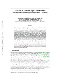 GIMLET: A Unified Graph-Text Model for Instruction-Based Molecule
  Zero-Shot Learning