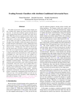 Evading Forensic Classifiers with Attribute-Conditioned Adversarial
  Faces