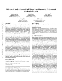 MBrain: A Multi-channel Self-Supervised Learning Framework for Brain
  Signals