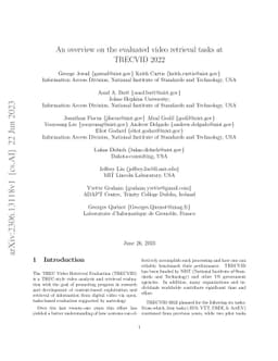 An overview on the evaluated video retrieval tasks at TRECVID 2022