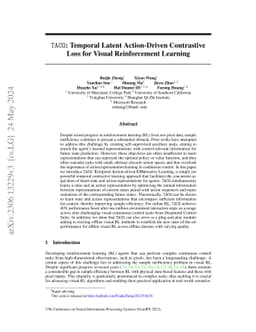 TACO: Temporal Latent Action-Driven Contrastive Loss for Visual
  Reinforcement Learning