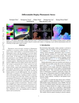 Differentiable Display Photometric Stereo