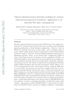 Physics-informed neural networks modeling for systems with moving
  immersed boundaries: application to an unsteady flow past a plunging foil
