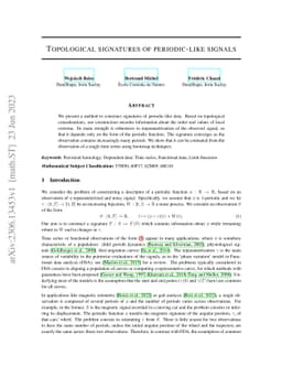 Topological signatures of periodic-like signals