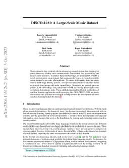 DISCO-10M: A Large-Scale Music Dataset