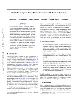 On the Convergence Rate of Gaussianization with Random Rotations