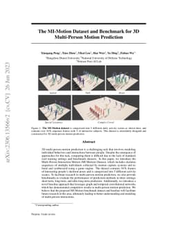 The MI-Motion Dataset and Benchmark for 3D Multi-Person Motion
  Prediction