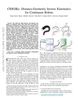 CIDGIKc: Distance-Geometric Inverse Kinematics for Continuum Robots