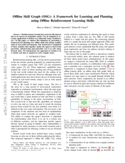 Offline Skill Graph (OSG): A Framework for Learning and Planning using
  Offline Reinforcement Learning Skills
