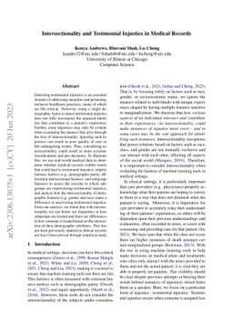 Intersectionality and Testimonial Injustice in Medical Records