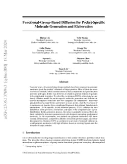 Functional-Group-Based Diffusion for Pocket-Specific Molecule Generation
  and Elaboration