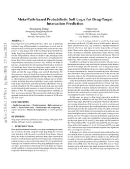Meta-Path-based Probabilistic Soft Logic for Drug-Target Interaction
  Prediction