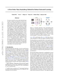 A First Order Meta Stackelberg Method for Robust Federated Learning