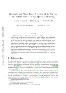 Elephants and Algorithms: A Review of the Current and Future Role of AI
  in Elephant Monitoring