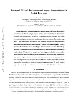 Improved Aircraft Environmental Impact Segmentation via Metric Learning