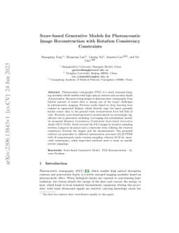 Score-based Generative Models for Photoacoustic Image Reconstruction
  with Rotation Consistency Constraints