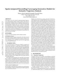 Spatio-temporal Storytelling? Leveraging Generative Models for Semantic
  Trajectory Analysis