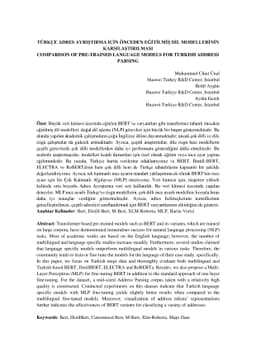Comparison of Pre-trained Language Models for Turkish Address Parsing