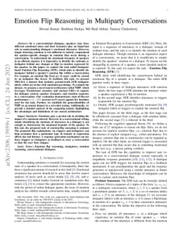 Emotion Flip Reasoning in Multiparty Conversations