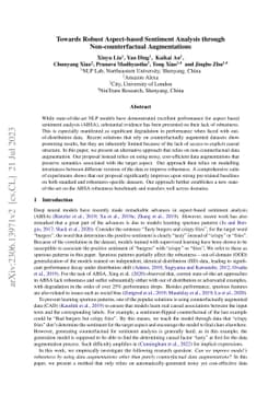 Towards Robust Aspect-based Sentiment Analysis through
  Non-counterfactual Augmentations