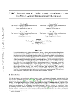 TVDO: Tchebycheff Value-Decomposition Optimization for Multi-Agent
  Reinforcement Learning