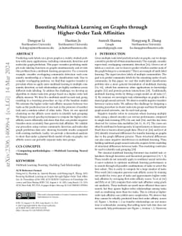 Boosting Multitask Learning on Graphs through Higher-Order Task
  Affinities