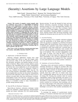 (Security) Assertions by Large Language Models