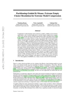Partitioning-Guided K-Means: Extreme Empty Cluster Resolution for
  Extreme Model Compression