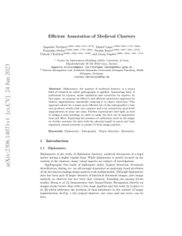 Efficient Annotation of Medieval Charters