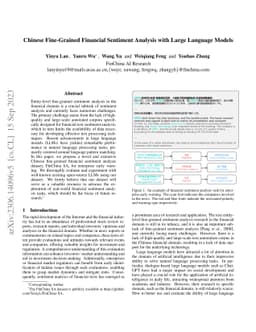 Chinese Fine-Grained Financial Sentiment Analysis with Large Language
  Models