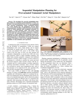 Sequential Manipulation Planning for Over-actuated Unmanned Aerial
  Manipulators