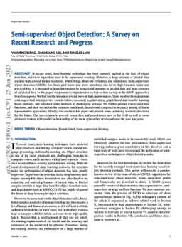 Semi-supervised Object Detection: A Survey on Recent Research and
  Progress