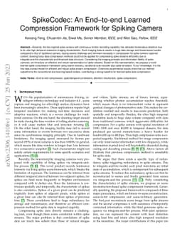 SpikeCodec: An End-to-end Learned Compression Framework for Spiking
  Camera
