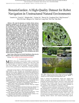 BotanicGarden: A High-Quality Dataset for Robot Navigation in
  Unstructured Natural Environments