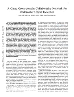 A Gated Cross-domain Collaborative Network for Underwater Object
  Detection