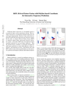 BiFF: Bi-level Future Fusion with Polyline-based Coordinate for
  Interactive Trajectory Prediction