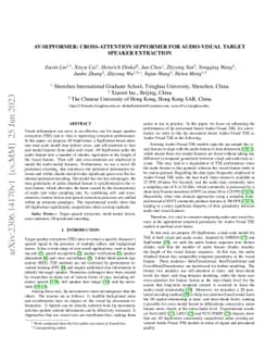 AV-SepFormer: Cross-Attention SepFormer for Audio-Visual Target Speaker
  Extraction