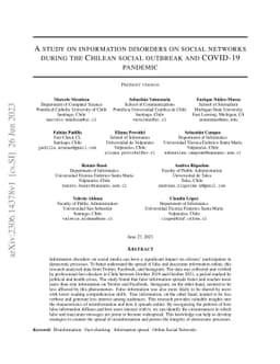 A study on information disorders on social networks during the Chilean
  social outbreak and COVID-19 pandemic
