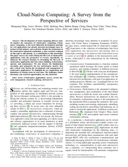 Cloud-Native Computing: A Survey from the Perspective of Services
